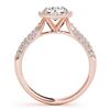 Image 5 : 1.4 CTW Certified VS/SI Diamond Solitaire Halo Ring 18K Rose Gold - REF-380Y2K - 26186
