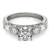 Image 1 : 2 CTW Certified VS/SI Diamond Pave Solitaire Ring 18K White Gold - REF-452Y2K - 28107