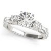 Image 2 : 2 CTW Certified VS/SI Diamond Pave Solitaire Ring 18K White Gold - REF-452Y2K - 28107