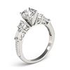 Image 4 : 2 CTW Certified VS/SI Diamond Pave Solitaire Ring 18K White Gold - REF-452Y2K - 28107
