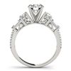 Image 5 : 2 CTW Certified VS/SI Diamond Pave Solitaire Ring 18K White Gold - REF-452Y2K - 28107