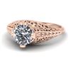 Image 2 : 1 CTW Solitaire Certified VS/SI Diamond Ring 14K Rose Gold - REF-277N2Y - 38524