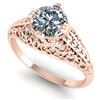 Image 5 : 1 CTW Solitaire Certified VS/SI Diamond Ring 14K Rose Gold - REF-277N2Y - 38524