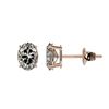 Image 2 : 1 CTW Certified VS/SI Quality Oval Diamond Solitaire Stud Earrings 10K Rose Gold - REF-147M2H - 3306