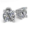Image 1 : 1.02 CTW VS/SI Diamond Stud Designer Earrings 14K White Gold - REF-122H3A - 30586