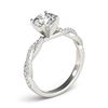 Image 4 : 1 CTW Certified VS/SI Diamond Solitaire Ring 18K White Gold - REF-189H6A - 27846