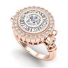 2.03 CTW VS/SI Diamond Solitaire Art Deco Ring 18K Rose Gold - REF-327W3F - 37080