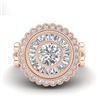 Image 2 : 2.03 CTW VS/SI Diamond Solitaire Art Deco Ring 18K Rose Gold - REF-327W3F - 37080