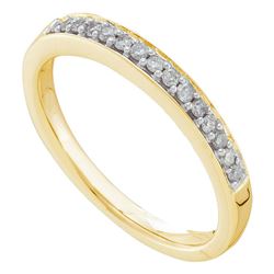 0.15 CTW Diamond Ring 14KT Yellow Gold - REF-30X2Y