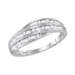 0.33 CTW Diamond Milgrain Ring 10KT White Gold - REF-34X4Y