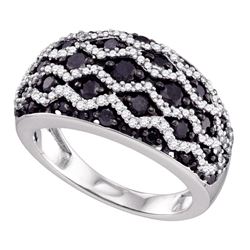 1.2 CTW Black Color Diamond Ring 10KT White Gold - REF-70W4K