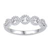 Image 1 : 0.25 CTW Diamond Linked Ring 10KT White Gold - REF-19W4K