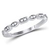 Image 1 : 0.09 CTW Diamond Stackable Ring 14KT White Gold - REF-22W4K