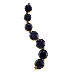 1 CTW Black Color Diamond Journey Pendant 10KT Yellow Gold - REF-14N9F
