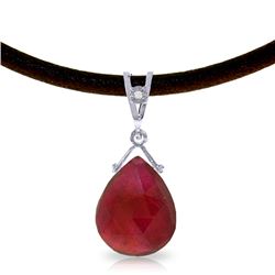 Genuine 8.01 ctw Ruby & Diamond Necklace Jewelry 14KT White Gold - REF-59N9R