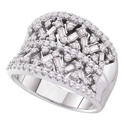 1.25 CTW Diamond Fashion Ring 14KT White Gold - REF-134H9M