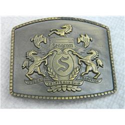 BELT BUCKLE - SEAGRAM - 2 3/4 X 2 ½"