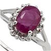 Image 3 : **** FEATURE ITEM **** RING - 1 CARAT RUBY & DIAMOND IN 10KT SOLID WHITE GOLD - INCLUDES CERTIFICATE
