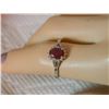 Image 5 : **** FEATURE ITEM **** RING - 1 CARAT RUBY & DIAMOND IN 10KT SOLID WHITE GOLD - INCLUDES CERTIFICATE
