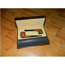 TOBACCO PIPE SET - INCLUDES 2 PIPES & STAND/CASE