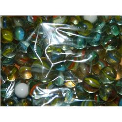 MARBLES - ZIPLOC BAGS OF ASSORTED MARBLES - INCLUDES SHOOTERS & MORE