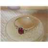 Image 6 : **** FEATURE ITEM **** RING - 1 CARAT RUBY & DIAMOND IN 10KT SOLID WHITE GOLD - INCLUDES CERTIFICATE