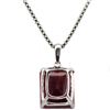 Image 2 : **** FEATURE ITEM **** PENDANT - 4.39 CT RUBY IN 10KT SOLID WHTIE GOLD - INCLUDES CERTIFICATE $800