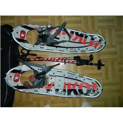 SNOW SHOE KIT - YUKON CHARLIE'S 9 X 30 SNOW SHOES INCLUDES SPIKE GRIPS, 2 EXPANDING POLES AND CASE -