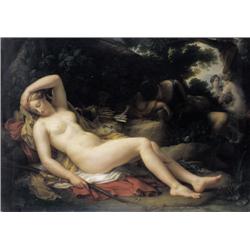 Louis Joseph Garnier (attributed to) , Slapende Diana - Diane endormie , 1822- ,  , French School