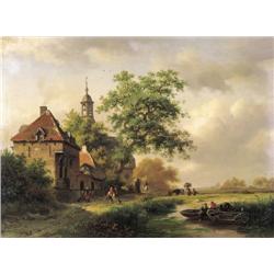 Fredrik Marinus Kruseman , Geanimeerd zomerlandschap met vee (1858) , 1816-1882 ,  , Dutch School