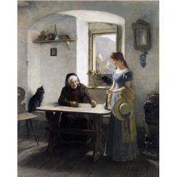 Ernst Bosch , De kaartlegster (1893) , 1834-1917 ,  , German School