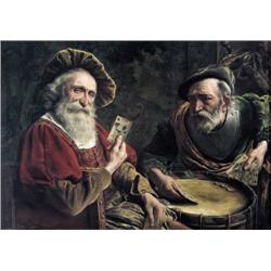 Léon Brunin , En veine - De goede kaart , 1861-1949 ,  , Belgian School