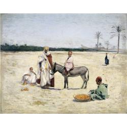 Franz Charlet , Le petit vendeur d'oranges à Biskra , 1862-1928 ,  , Belgian School