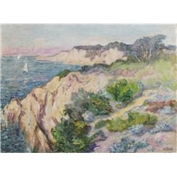 Anna Boch , Falaise - Côte de Bretagne (ca. 1900-1902) , 1848-1936 ,  , Belgian School