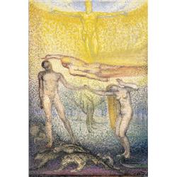 Emile Fabry , Les emblèmes de l'idéal (1913) - Adam et Eve chassés du Paradis , 1865-1966 ,  , Belgi