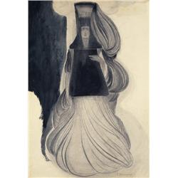 Léon Spilliaert , De priesteres - La prêtresse (1901-1902) , 1881-1946 ,  , Belgian School