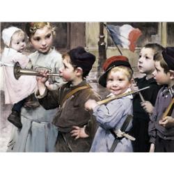 Henry Geoffroy , Les petits soldats , 1853-1924 ,  , French School