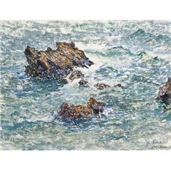 Emile Claus , De rotsen bij Les Trayas (1914) , 1849-1924 ,  , Belgian School