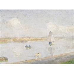 Georges Buysse , Langs het kanaal (ca. 1903) , 1864-1916 ,  , Belgian School