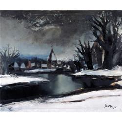 Albert Saverys , De Leie in de winter (ca. 1935-1936) , 1886-1964 ,  , Belgian School