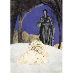Léon Spilliaert , Beeld en schelpen - Statue et coquillages (1932) , 1881-1946 ,  , Belgian School