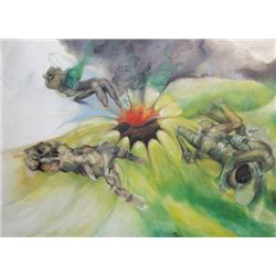 Gerardo Chavez-Lopez , Première aube ô clarté méchante , 1937- ,  , Peruvian School