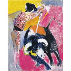 Bernard Lorjou , Le picador et le taureau - El Cartel (1975) , 1908-1986 ,  , French School