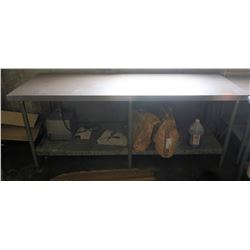 Large Stainless Steel Prep Table w/ Undershelf 84  x 30  x 35  H