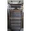 Image 2 : Large Speed Rack 28" x 36" x 68" H with Approx 40 Full Size Sheet Pans 26" x 18"W