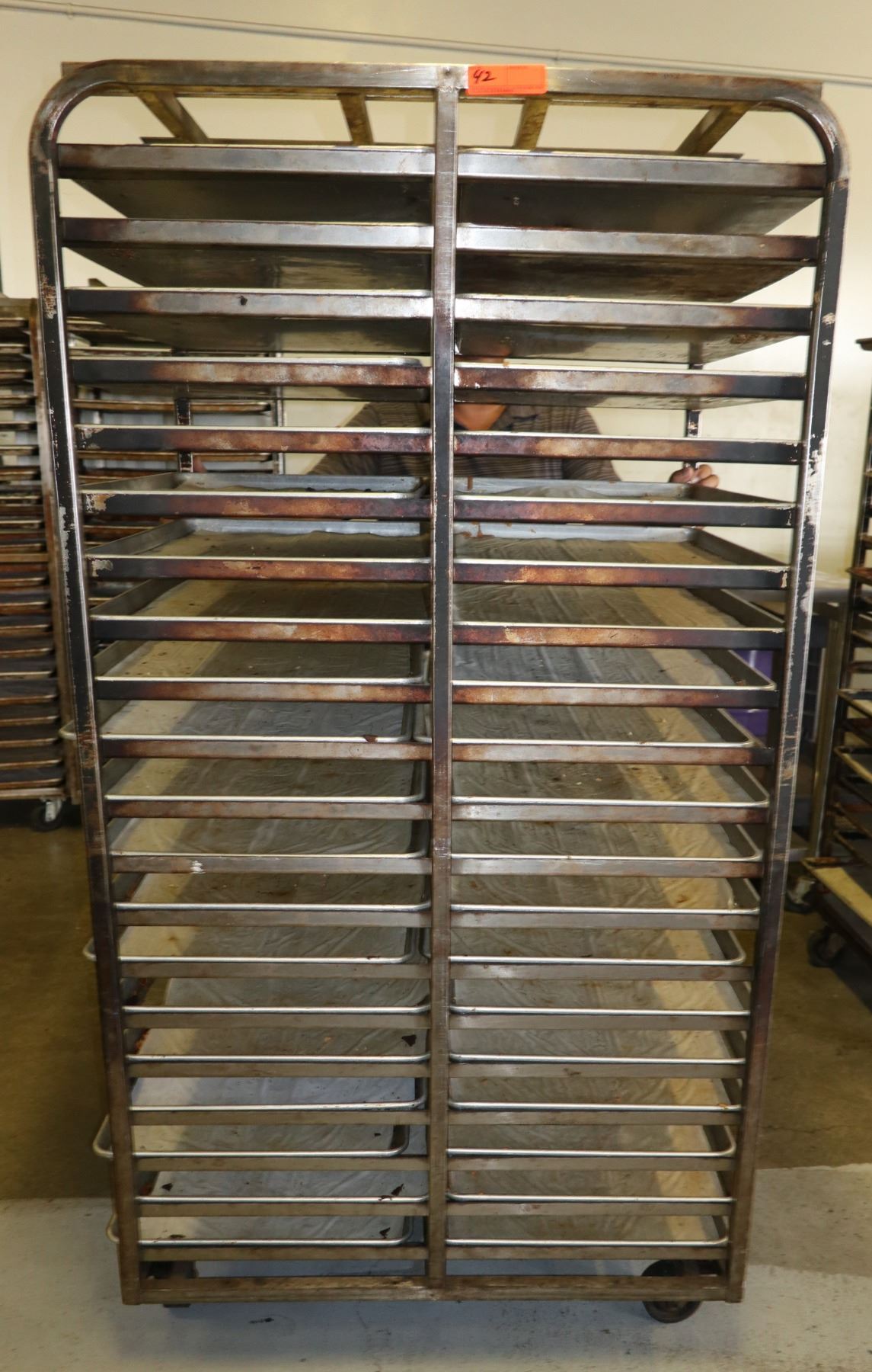 Large Speed Rack with Approx 40 Full Size Sheet Pans