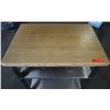 Image 2 : Small Butcher Block Rolling Prep Table w/ Metal Undershelves 30" x 20" x 36" H