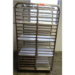 Large Speed Rack 28" x 36" x 68" H & Approx 9  Full Size Sheet Pans