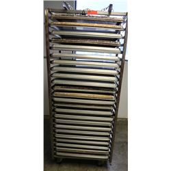 Speed Rack 28" x 18" x 68" H & Approx 55 Full Size Sheet Pans