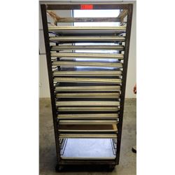 Speed Rack 26.5" 18" x 65" H & Approx 30 Full Size Sheet Pans